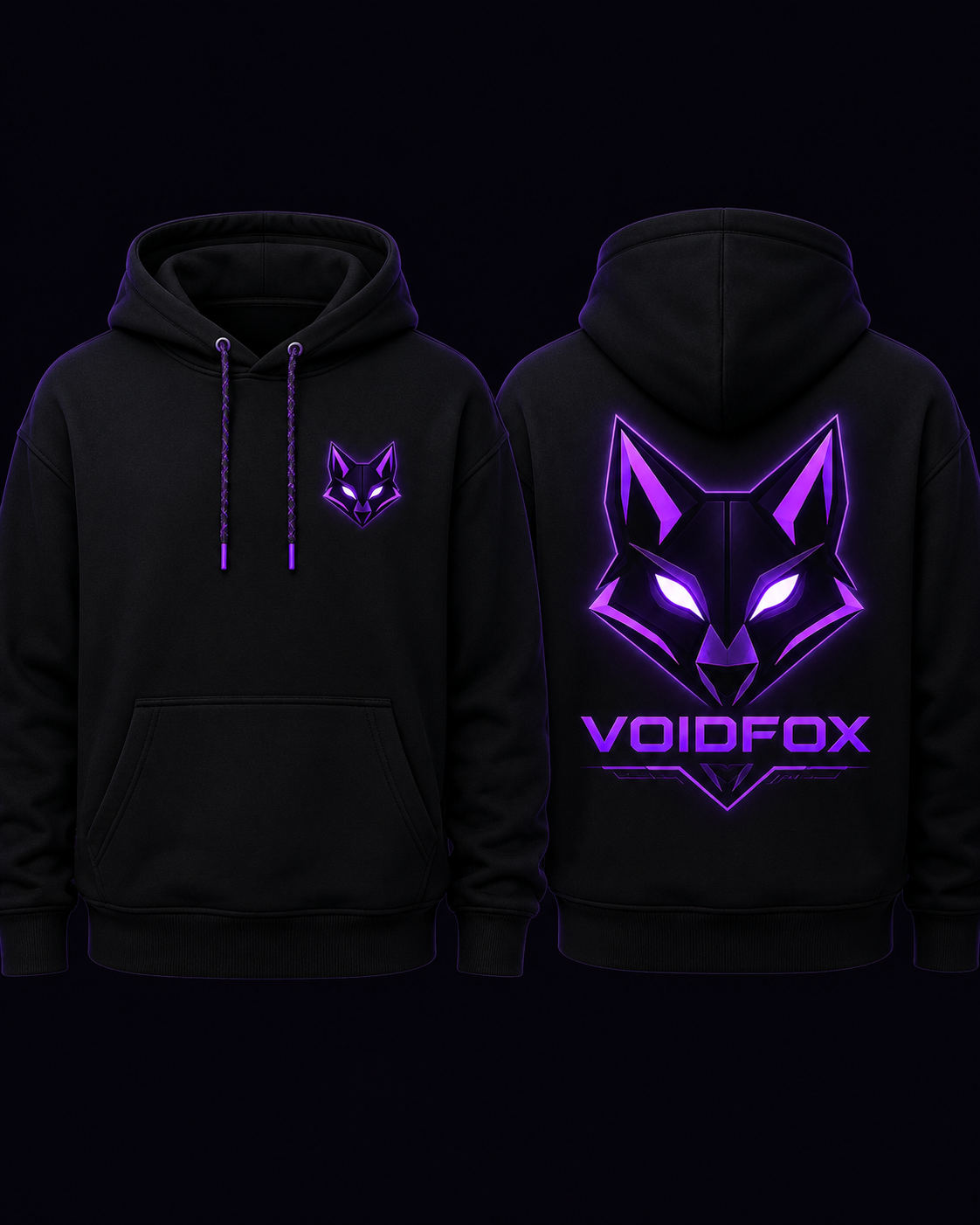 VoidFox hoodie merch mockup